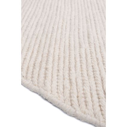 Looduslik ümmargune vaip FIR WOOL 160 cm 2600 g/m² kreemjas
