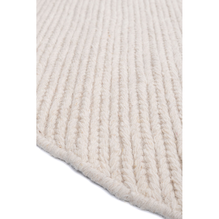 Looduslik ümmargune vaip FIR WOOL 160 cm 2600 g/m² kreemjas