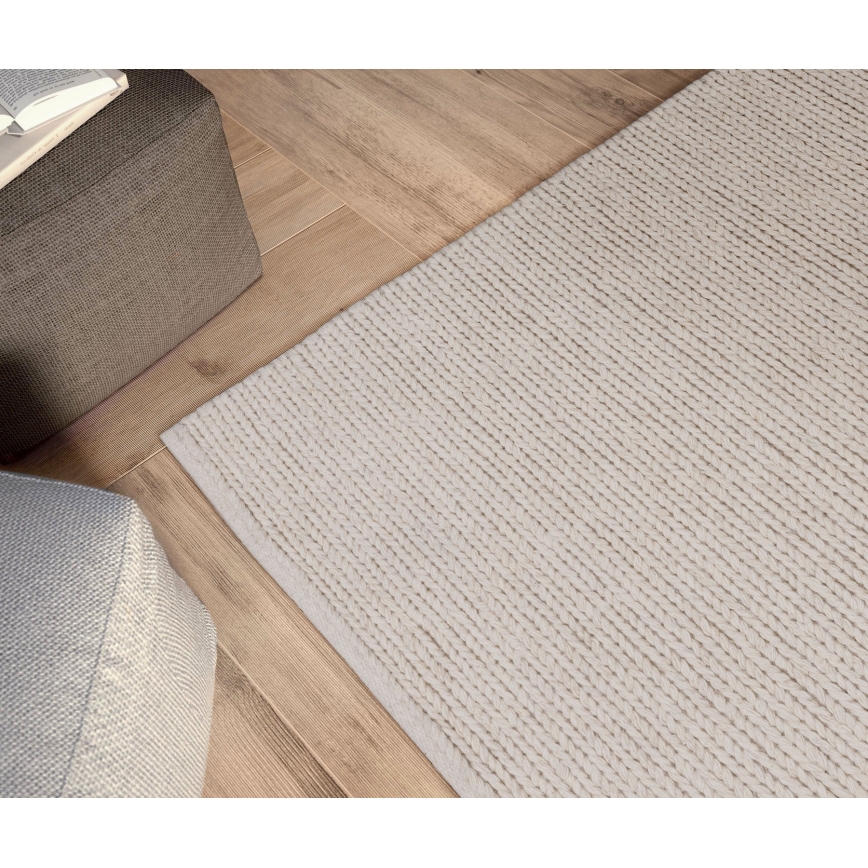 Looduslik vaip FIR WOOL 120x170 cm 2600 g/m2 kreemivärvi