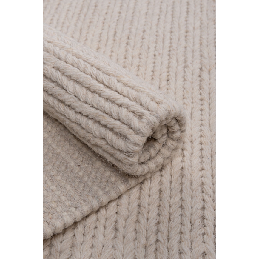 Looduslik vaip FIR WOOL 160x230 cm 2600 g/m2 kreemjas