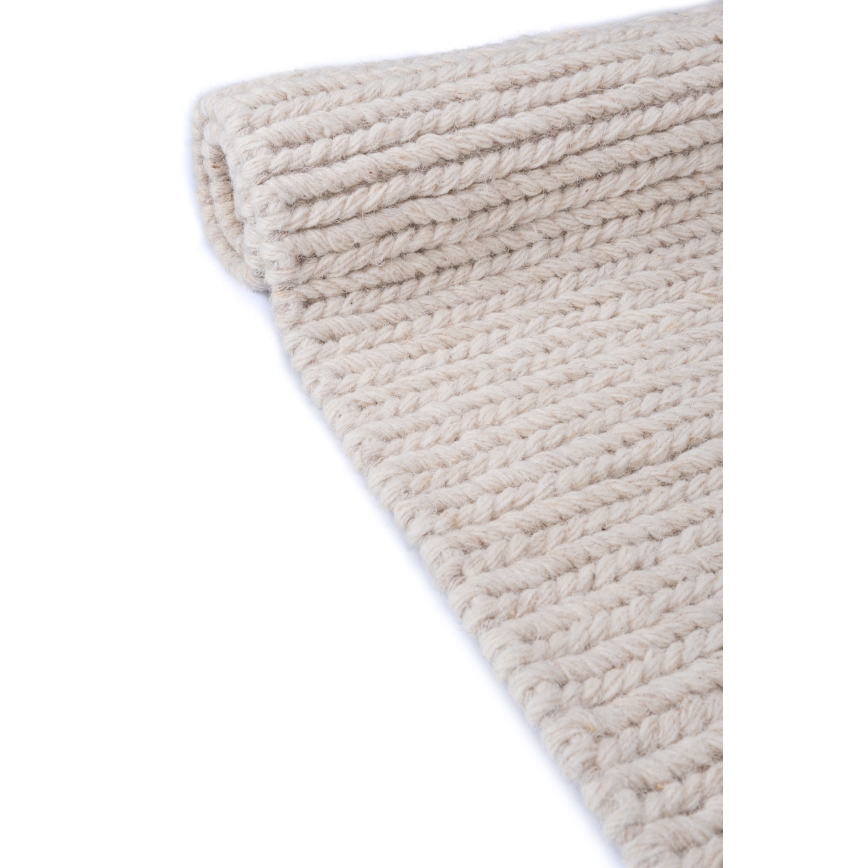 Looduslik vaip FIR WOOL 160x230 cm 2600 g/m2 kreemjas
