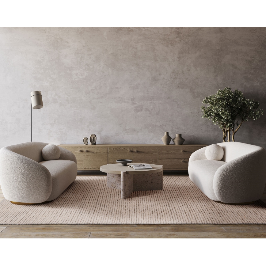 Looduslik vaip FIR WOOL 70x140 cm 2600 g/m2 kreemjas