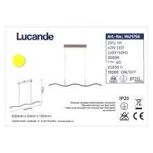 Lucande - LED Hämardatav lühter BRAMA LED/42W/230V