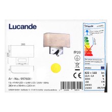 Lucande - LED Seinalamp VIRVE 1XLED/13,4W/230V + 1xLED/3,4W/230V