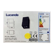 Lucande - LED Väli seinavalgusti GABRIELA 2xLED/9,5W/230V IP54
