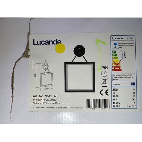 Lucande - LED Väli seinavalgusti koos anduriga MIRCO LED/13W/230V IP54
