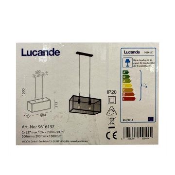 Lucande - Lühter BEYZA 2xE27/15W/230