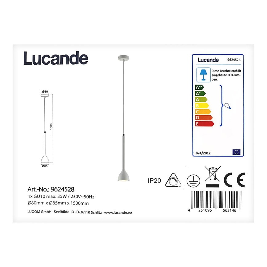 Lucande - Lühter NORDWIN 1xGU10/35W/230V