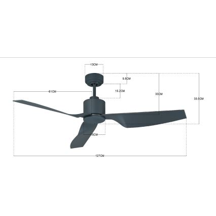 Lucci Air 210527 - Laeventilaator AIRFUSION CLIMATE II must + kaugjuhtimispult