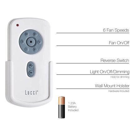 Lucci Air 21052TRS - kaugjuhtimispult ventilaatoritele CLIMATE, RADAR, FRASER 1x23A