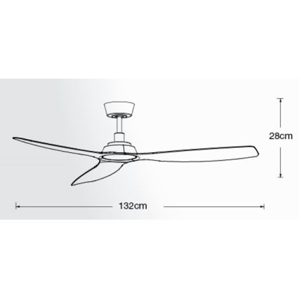 Lucci Air 210650 - Laeventilaator MOTO valge + kaugjuhtimispult