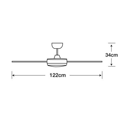 Lucci air 212899 - LED Hämardatav laeventilaator MOONAH 1xGX53/21W/230V must + pult