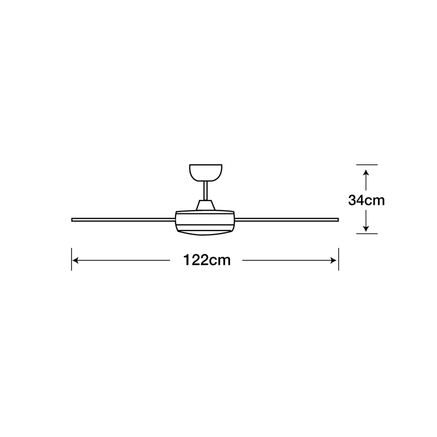 Lucci air 212899 - LED Hämardatav laeventilaator MOONAH 1xGX53/21W/230V must + pult