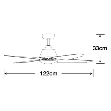 Lucci Air 212998 - LED Laeventilaator ARIA LED/18W/230V must + kaugjuhtimispult