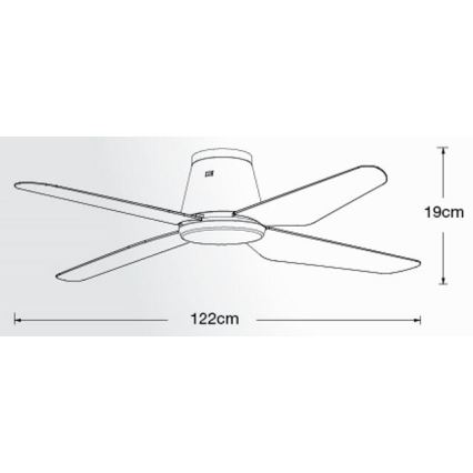 Lucci Air 213002 - LED Laeventilaator AIRFUSION ARIA LED/18W/230V must + kaugjuhtimispult