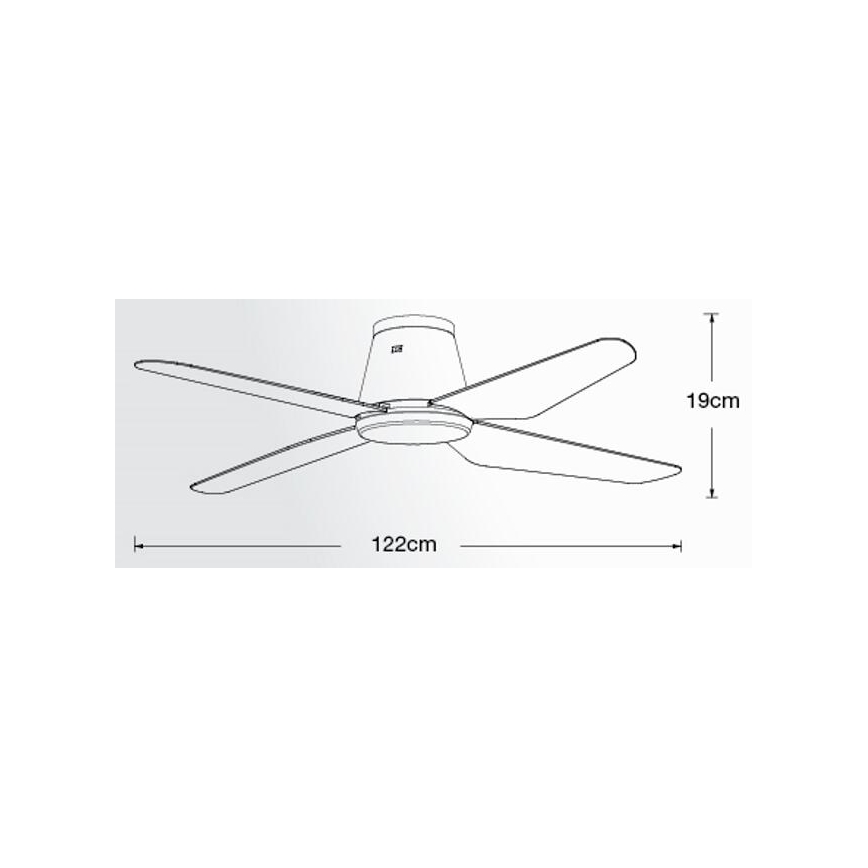 Lucci Air 213002 - LED Laeventilaator AIRFUSION ARIA LED/18W/230V must + kaugjuhtimispult