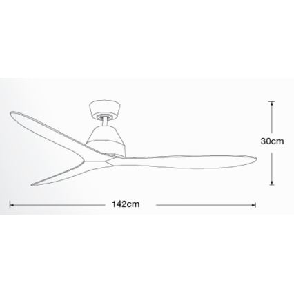 Lucci air 213041 - Laeventilaator WHITEHAVEN must + kaugjuhtimispult