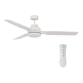 Lucci air 213055 - LED laeventilaator SHOALHAVEN GX53/17W/230V paulownia/valge, läbimõõt 142 cm + kaugjuhtimispult