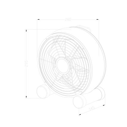 Lucci air 213120 - Lauaventilaator BREEZE, must, läbimõõduga 28 cm