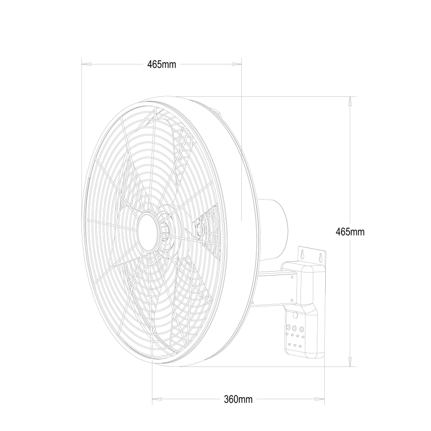 Lucci air 213124 - Seinaventilaator BREEZE 55W/230V must + pult