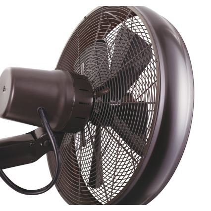 Lucci air 213125 - Seinaventilaator BREEZE 55W/230V must/pruun + kaugjuhtimispult