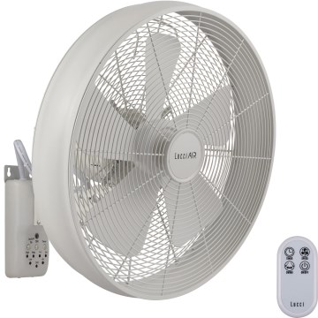Lucci Air 213128EU - Seinale paigaldatav ventilaator BREEZE 55W/230V valge läbimõõt 46 cm + kaugjuhtimispult