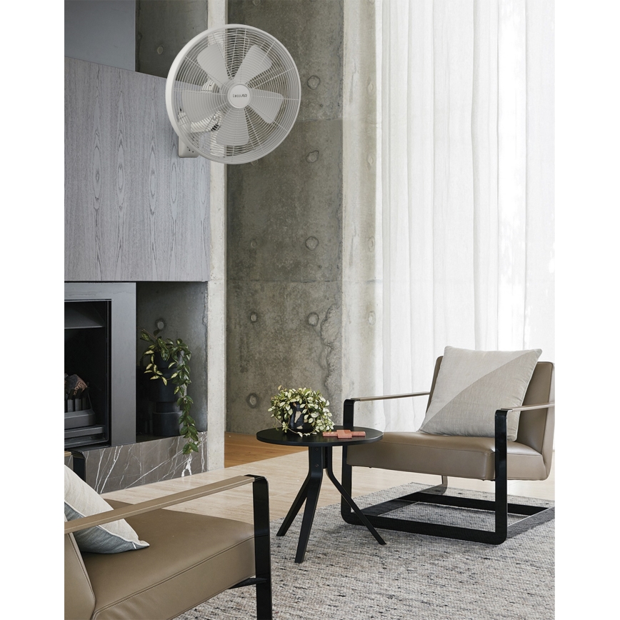 Lucci Air 213128EU - Seinale paigaldatav ventilaator BREEZE 55W/230V valge läbimõõt 46 cm + kaugjuhtimispult