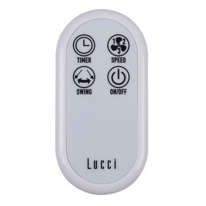 Lucci Air 213128EU - Seinale paigaldatav ventilaator BREEZE 55W/230V valge läbimõõt 46 cm + kaugjuhtimispult