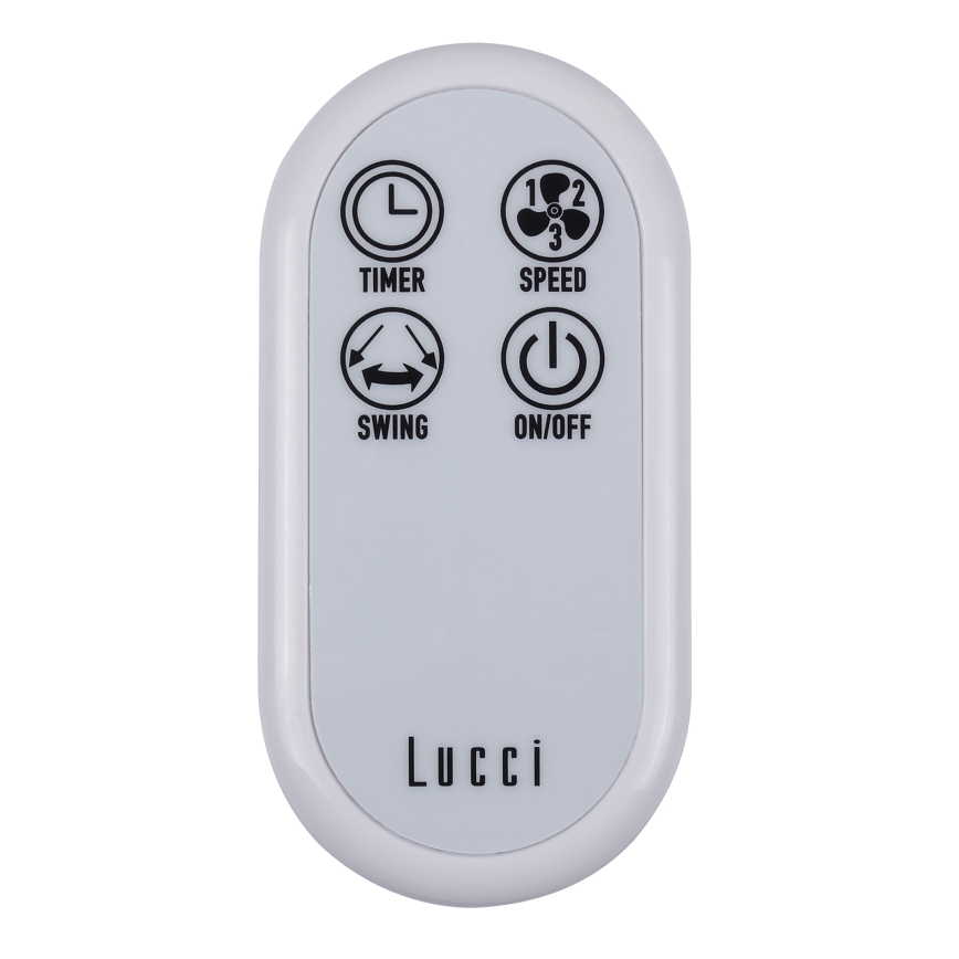 Lucci Air 213128EU - Seinale paigaldatav ventilaator BREEZE 55W/230V valge läbimõõt 46 cm + kaugjuhtimispult