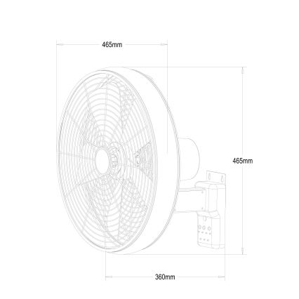 Lucci Air 213128EU - Seinaventilaator BREEZE 55W/230V valge + pult