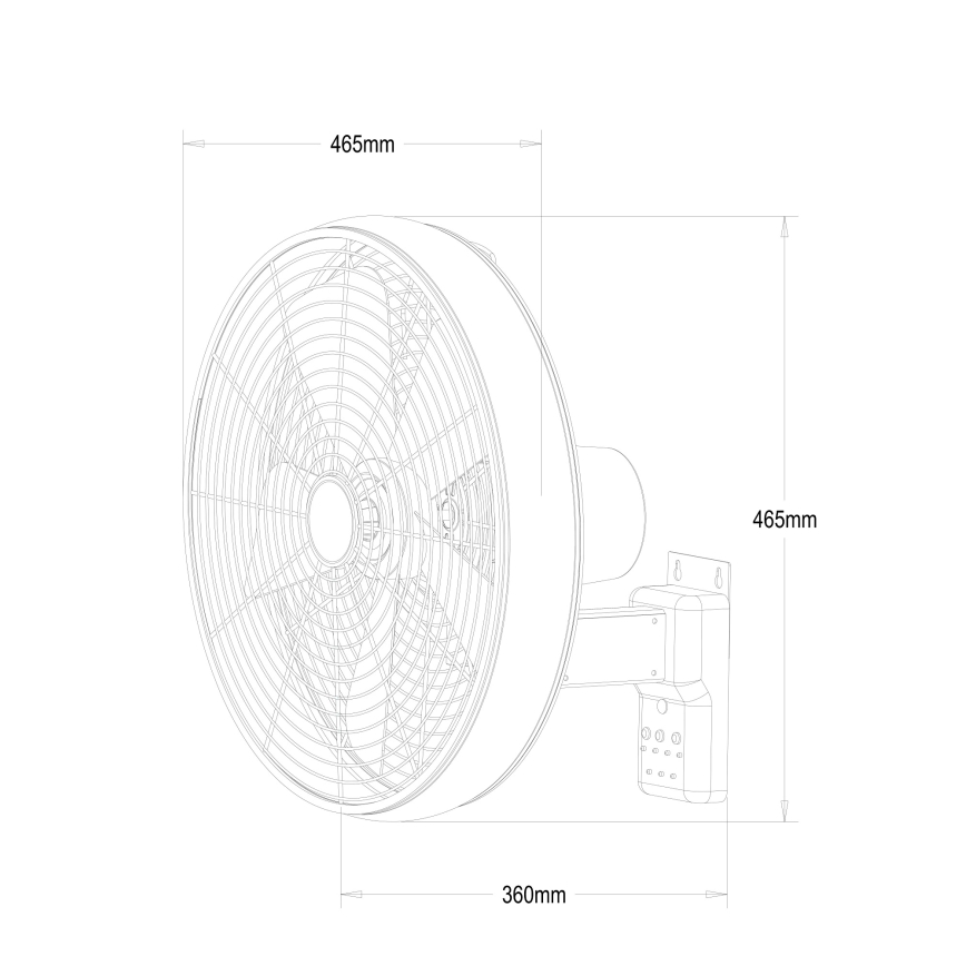 Lucci Air 213128EU - Seinaventilaator BREEZE 55W/230V valge + pult