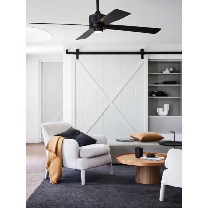 Lucci air 213170 - LED Laeventilaator NEWPORT Must vengepuu/pruun + kaugjuhtimispult