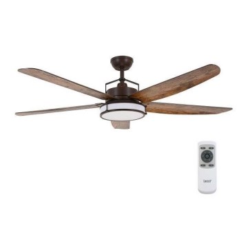 Lucci air 213175 - LED Hämardatav laeventilaator LOUISVILLE 1xGX53/18W/230V pruun + kaugjuhtimispult