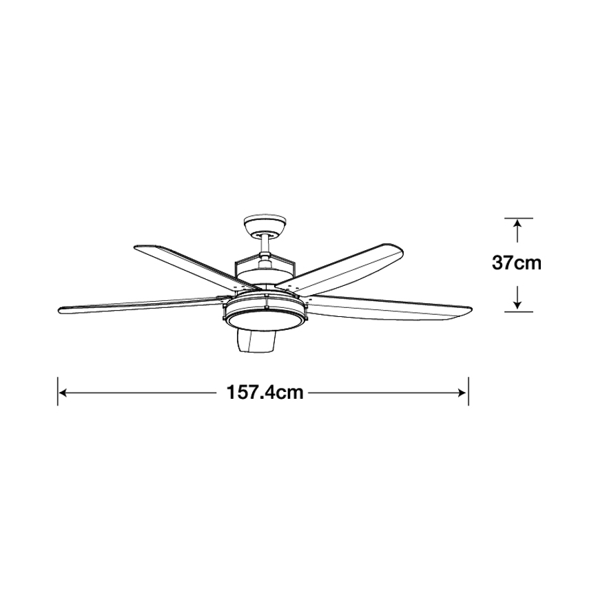 Lucci air 213176-LED Hämardatav laeventilaator LOUISVILLE 1xGX53/18W/230V puit/valge + kaugjuhtimispult