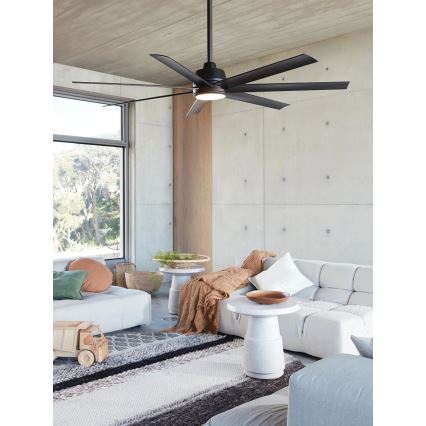 Lucci Air 21318349 - LED Hämardatav laeventilaator ATLANTA 1xGX53/12W/230V d. 142 cm must + kaugjuhtimispult