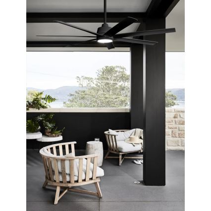 Lucci Air 21318349 - LED Hämardatav laeventilaator ATLANTA 1xGX53/12W/230V d. 142 cm must + kaugjuhtimispult