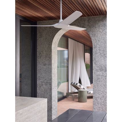 Lucci Air 21321549 - Laeventilaator ABYSS d. 142 cm IP66 valge + kaugjuhtimispult