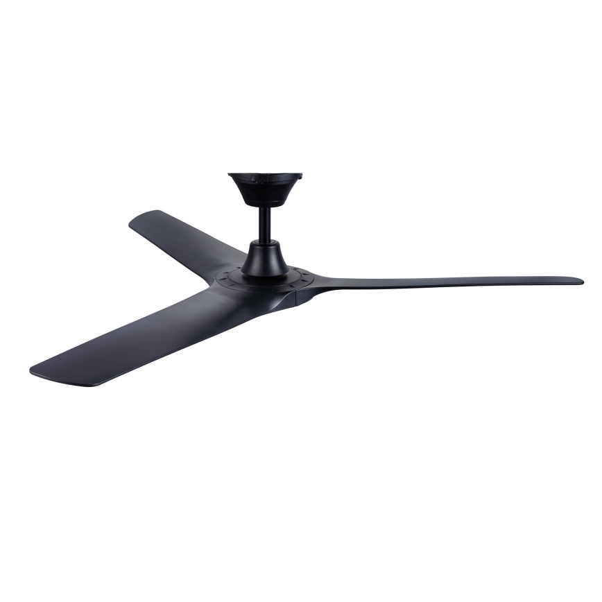 Lucci Air 21321649 - Laeventilaator ABYSS d. 142 cm IP66 must + kaugjuhtimispult