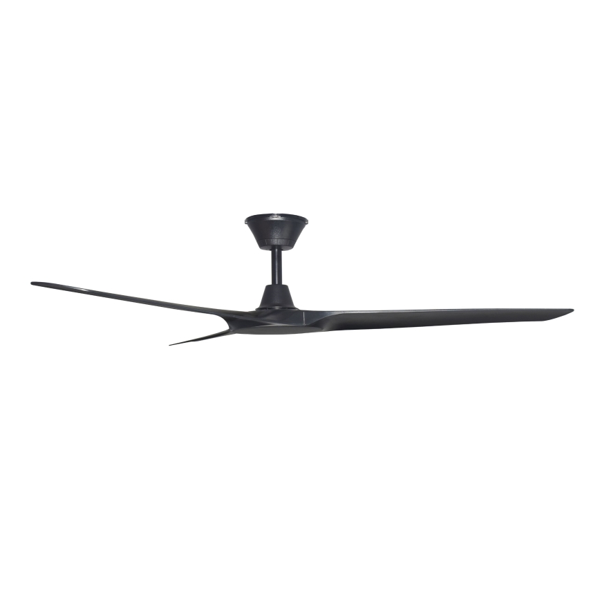 Lucci Air 21321649 - Laeventilaator ABYSS d. 142 cm IP66 must + kaugjuhtimispult