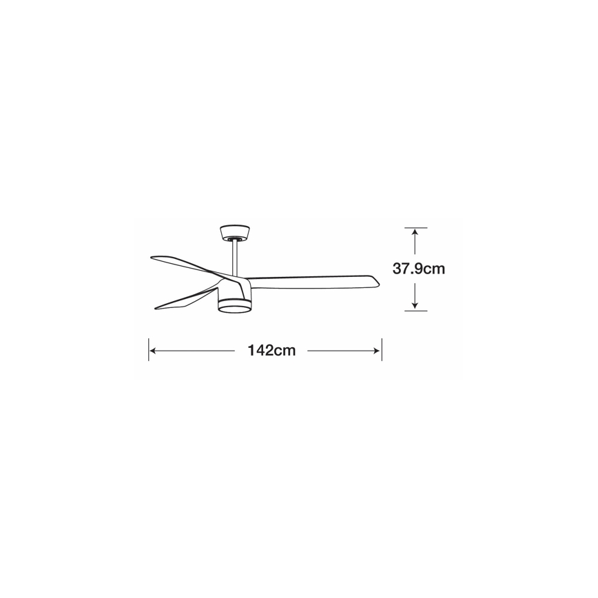 Lucci air 213281 - Laeventilaator PEREGRINE 1xGX53/12W/230V must + kaugjuhtimispult