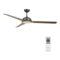 Lucci air 213301- LED Hämardatav laeventilaator UNIONE 1xGX53/12W/230V pruun/läikiv kroom + kaugjuhtimispult