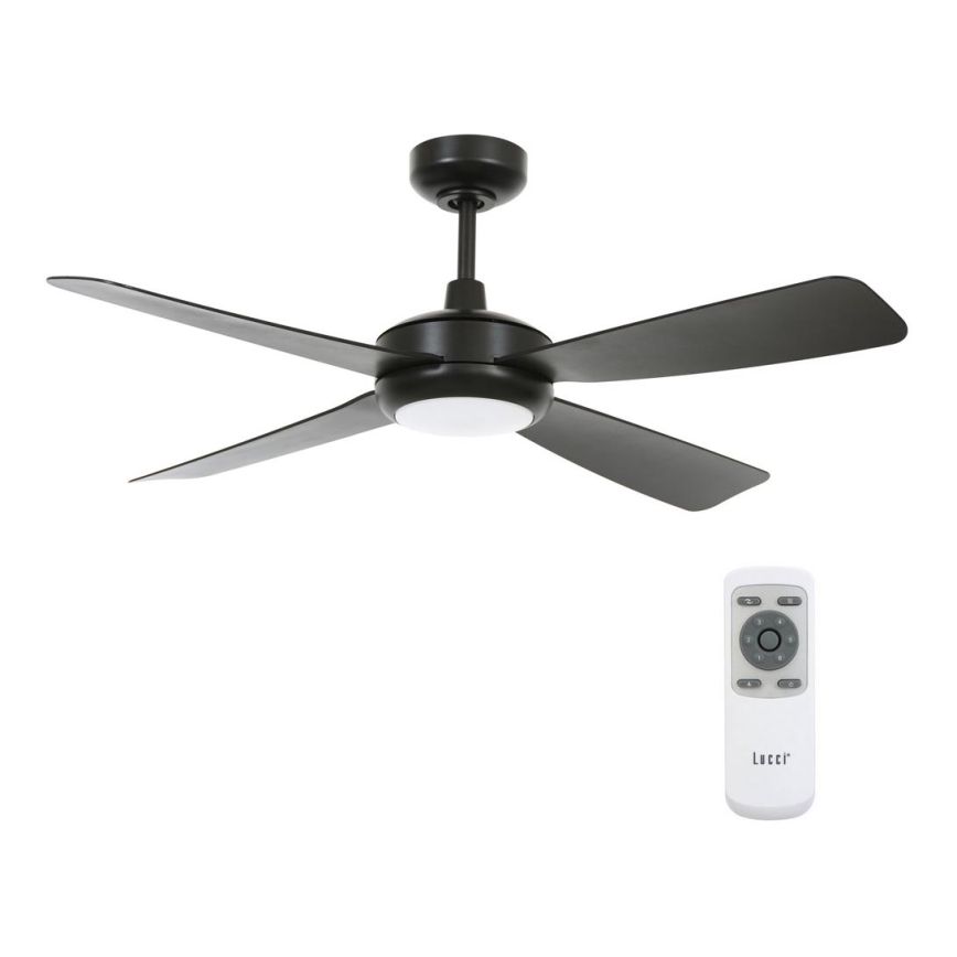 Lucci air 213303 - LED Hämardatav laeventilaator SLIPSTREAM 1xGX53/12W/230V must + pult