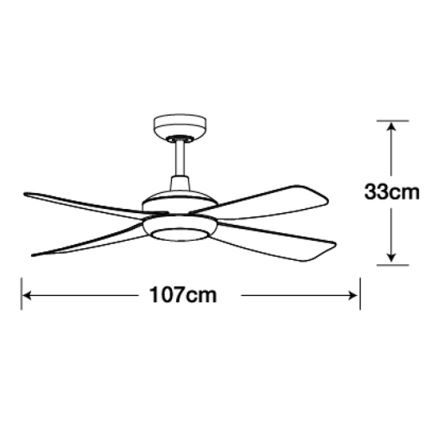 Lucci air 213303 - LED Hämardatav laeventilaator SLIPSTREAM 1xGX53/12W/230V must + pult