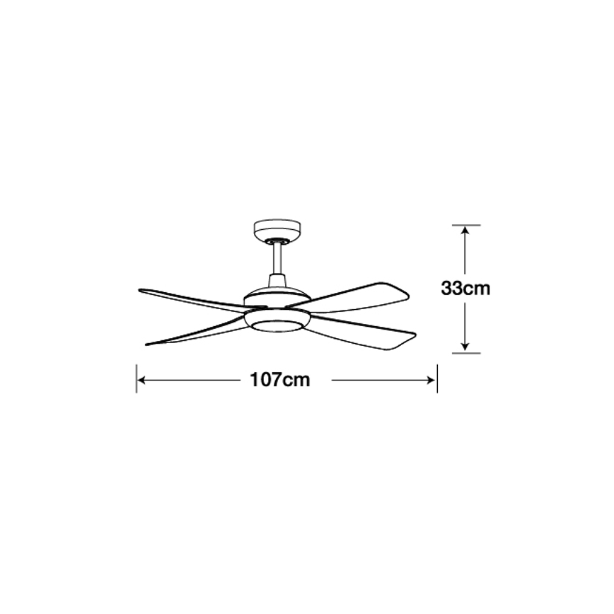Lucci air 213303 - LED Hämardatav laeventilaator SLIPSTREAM 1xGX53/12W/230V must + pult