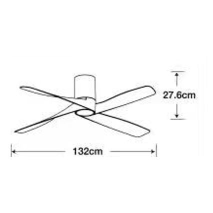 Lucci air 213350 - LED Hämardatav laeventilaator RIVIERA 1xGX53/12W/230V valge + pult