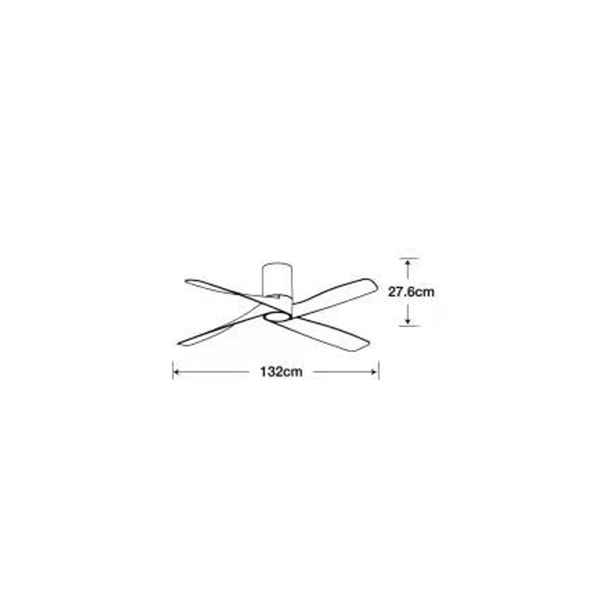 Lucci air 213350 - LED Hämardatav laeventilaator RIVIERA 1xGX53/12W/230V valge + pult