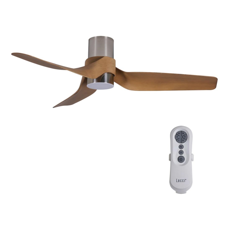 Lucci air 213355-LED Hämardatav laeventilaator NAUTICA 1xGX53/12W/230V pruun/läikiv kroom + kaugjuhtimispult