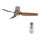 Lucci air 213355-LED Hämardatav laeventilaator NAUTICA 1xGX53/12W/230V pruun/läikiv kroom + kaugjuhtimispult