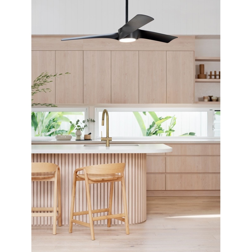 Lucci air 213358 - LED Hämardatav laeventilaator LINE 1xGX53/12W/230V must + pult