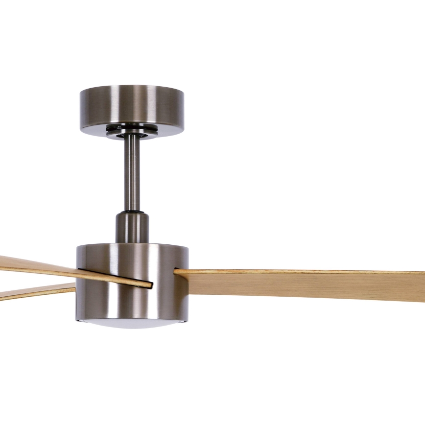Lucci air 21610449 - LED Hämardatav laeventilaator CLIMATE 1xGX53/12W/230V pruun/läikiv kroom + kaugjuhtimispult
